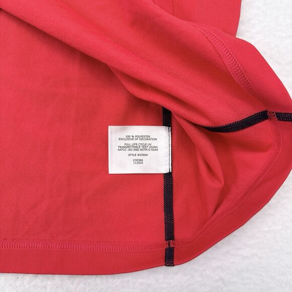 Coolibar Rash Guard Men’s Size Large Red UPF 50 Shirt Surf Swim Sun Beach Pool - Picture 6 of 9